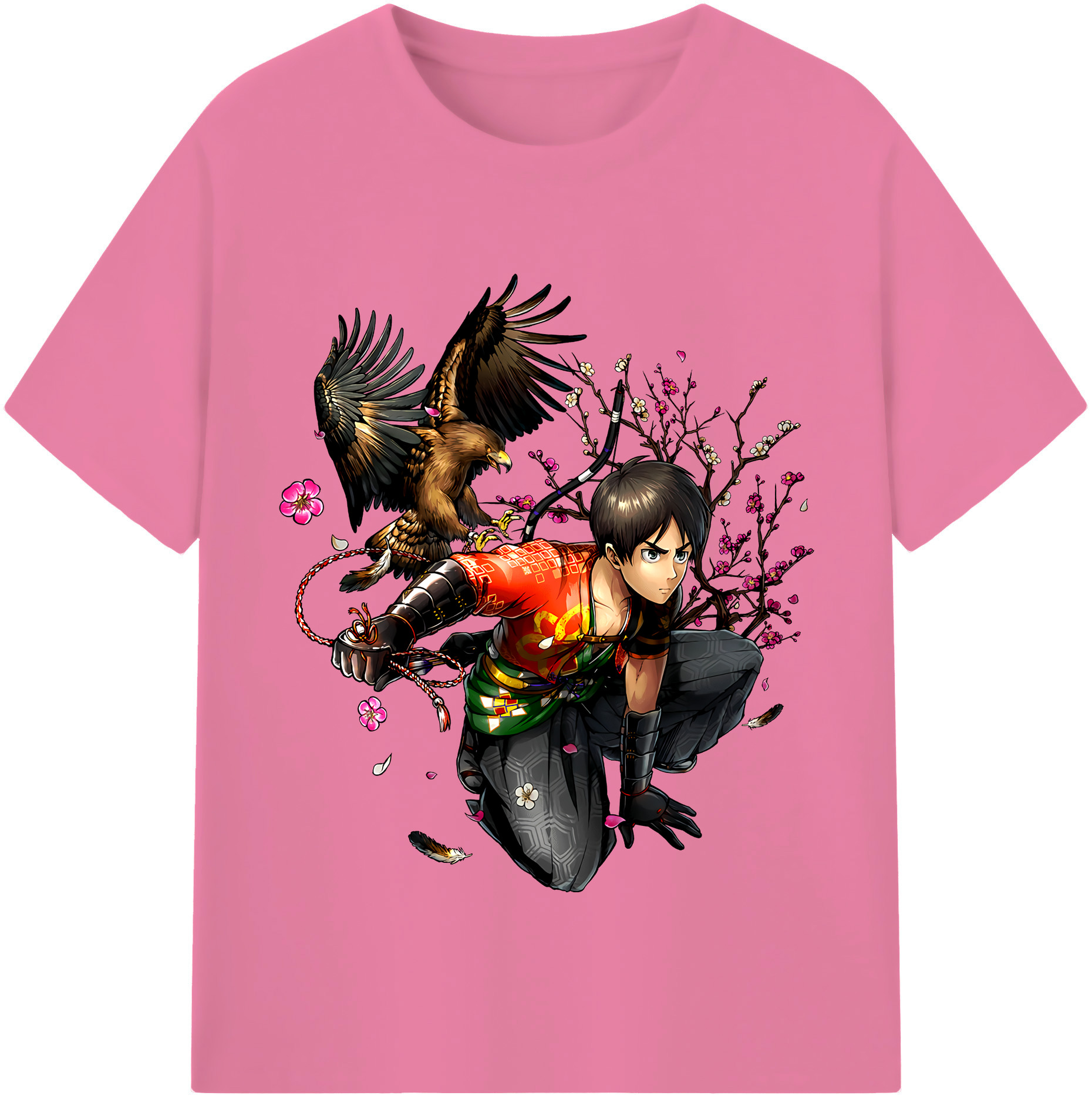 （画像用） 進撃の巨人 エレン･イェーガー Attack on Titan Eren Jäger 綿100％半袖Tシャツ（フロントプリント）